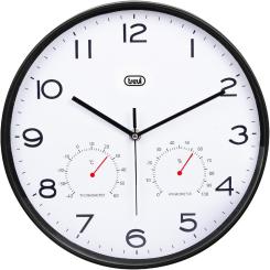 Trevi 0M351000 OM 3510 T 30CM WALL CLOCK+TERM.+HYGROM. BLACK 