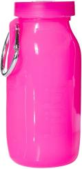 Bübi Bottle faltbare Silikon Flasche 414ml 14oz Rosen pink 