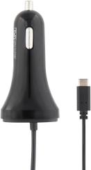 TNB CACUSBC Cigar lighter charger with USB port and USB-C cable - Black 