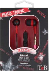 TnB ESROCK2 ROCK TREND 2 EARPHONES + MIC Black / Red 