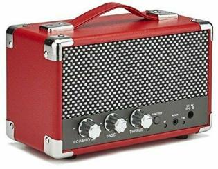 GPO WESTWOODMINIRED Compact retro Bluetooth speaker mini red 
