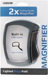 Carson MJ-50 2x LED Lighted MagniFold Folding Magnifier 
