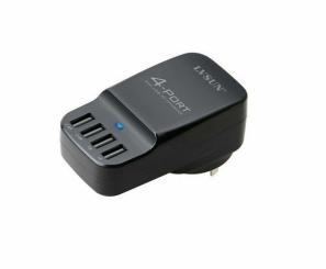 LVSUN LS-4U black 34W 4-Ports USB Travel Charger 