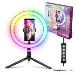 PartyFunLights 86494 - SELFIE RING LIGHT 10" - 26CM 