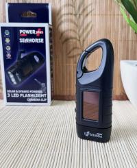 Powerplus Seahorse 3 LED Carabinerkurbeltaschenlampe 