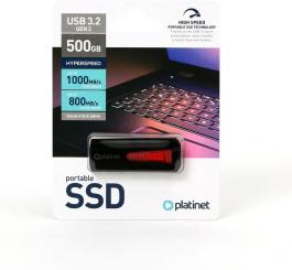 Platinet PMFSSD500 USB Stick 500 GB schwarz 
