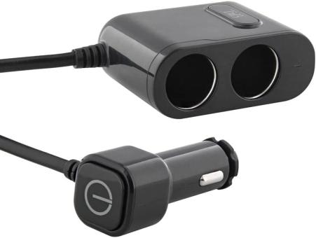 TNB ACGP4IN1V2 4 in 1 cigar lighter charger with 2 USB ports (4.8 A max) - black 