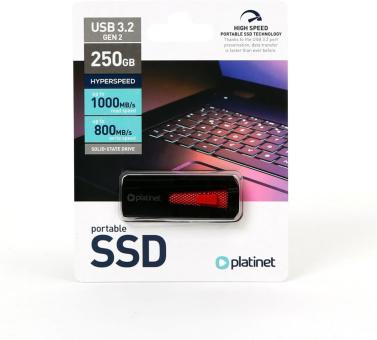 Platinet PMFSSD250 USB Stick 250 GB schwarz 