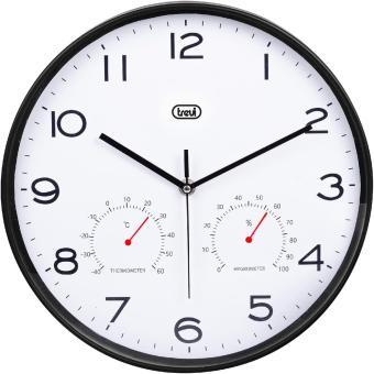 Trevi 0M351000 OM 3510 T 30CM WALL CLOCK+TERM.+HYGROM. BLACK 