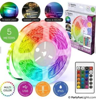 PartyFunLights 86809 - USB LED LIGHT STRIP - 5M 