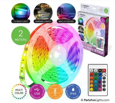 PartyFunLights 86807 - USB LED LIGHT STRIP - 2M 