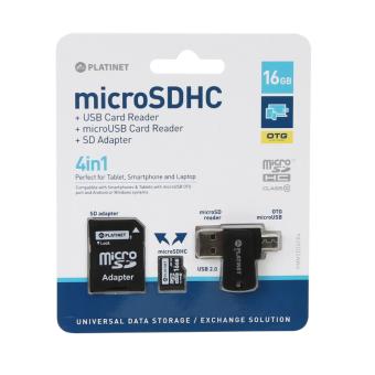 Platinet PMMSD16CR4 4in1 micro SDHC 16GB 