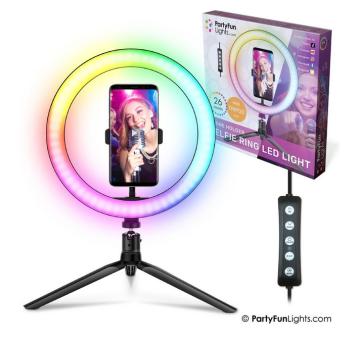 PartyFunLights 86494 - SELFIE RING LIGHT 10" - 26CM 