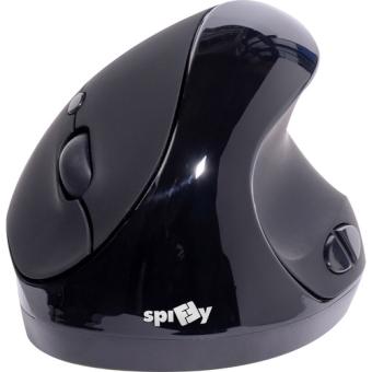 Spiffy Ergo-Maus schwarz (rubber) wireless 