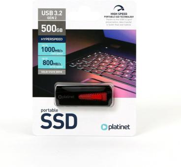 Platinet PMFSSD500 USB Stick 500 GB schwarz 