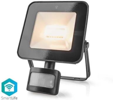 Nedis WIFILOFS20FBK WLAN-Smart-LED-Strahler mit Bewegungssensor 